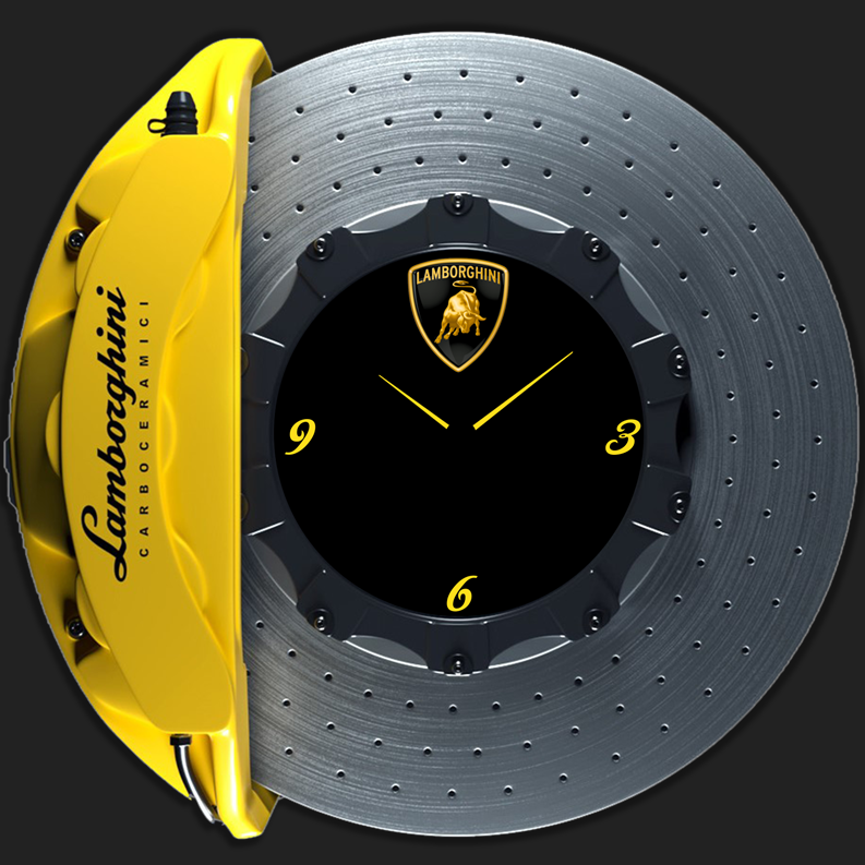 Lamborghini aventador brake disc clock